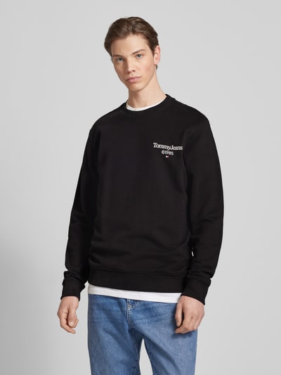 Tommy Jeans Sweatshirt met labelprint Zwart - 4