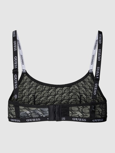 Guess Biustonosz typu bralette ze wzorem z logo model ‘EDYTHA’ Czarny 3