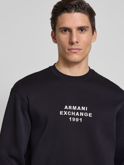 ARMANI EXCHANGE Sweatshirt mit Label-Stitching Marine 3