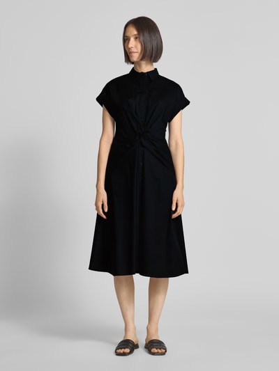 Lauren Ralph Lauren Overhemdjurk met knoopdetail, model 'CIAN' Zwart - 4