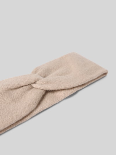 Christian Berg Woman Regular fit hoofdband van puur kasjmier in gebreide look Beige - 2