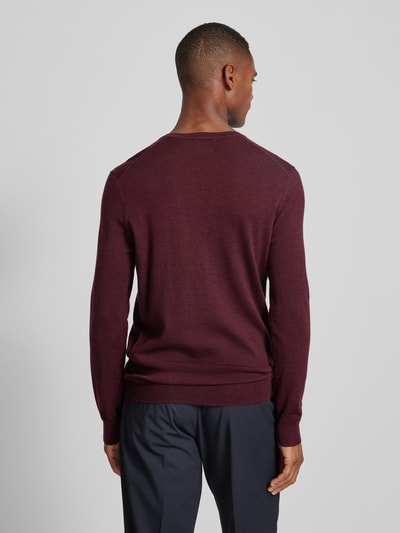 Polo Ralph Lauren Slim Fit Strickpullover aus reiner Wolle Bordeaux 5