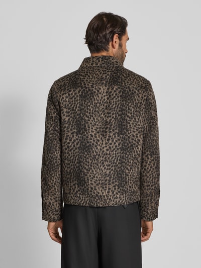 Drykorn Regular fit jack met kasjmier, model 'Rikka' Middenbruin - 5