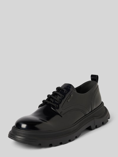 Antony Morato Lederderby mit Label-Detail Modell 'FARHAN IN SHINY' Black 1