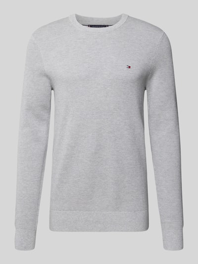 Tommy Hilfiger Regular fit gebreide pullover van zuiver katoen Lichtgrijs - 2