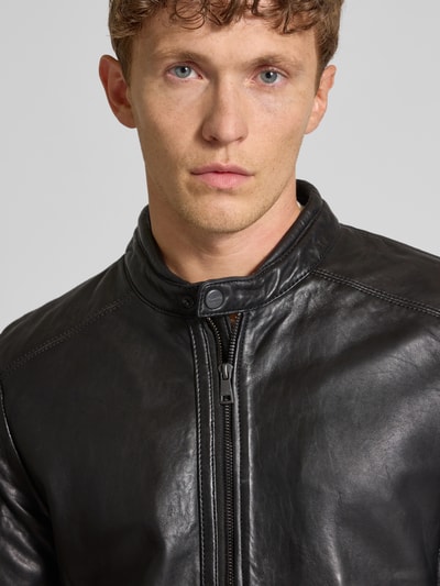 MAURITIUS Regular Fit Jacke aus Lammnappa Modell 'Mayco' Black 3