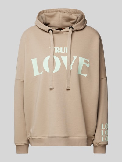 miss goodlife Hoodie mit Statement-Print Modell 'True Love' Sand 2