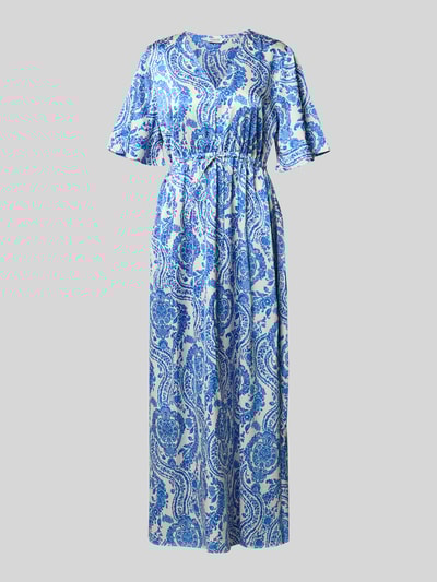 B.Young Maxikleid mit V-Ausschnitt Modell 'Farinela' Rauchblau 2