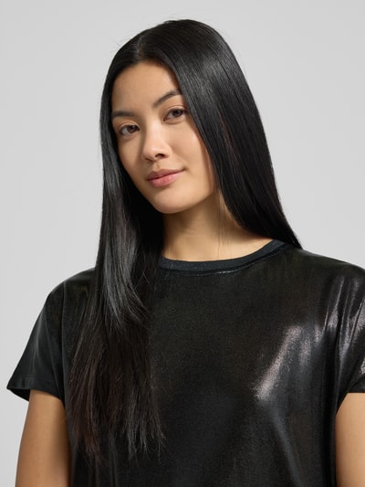 MOS MOSH T-Shirt in Leder-Optik Modell 'Nicola' Black 3