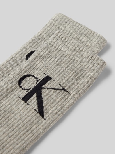 Calvin Klein Jeans Socken mit Logo-Stitching im 2er-Pack Hellgrau 2