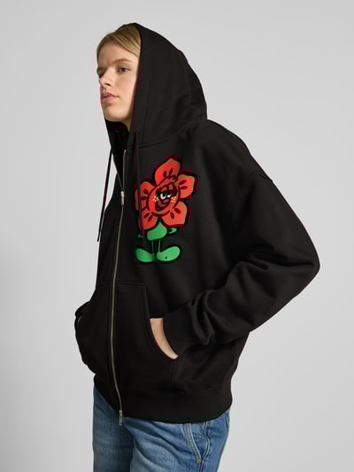 Kenzo Oversized Sweatjacke mit Reißverschluss Black 3