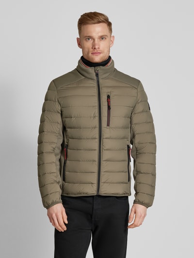 Tom Tailor Regular Fit Steppjacke mit Stehkragen Khaki 4