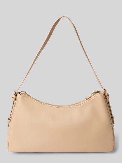 Seidenfelt Handtas in leerlook, model 'Nelma' Beige - 4