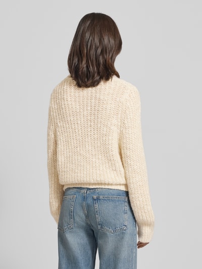OPUS Gebreide pullover met ronde hals, model 'Palizia' Beige - 5