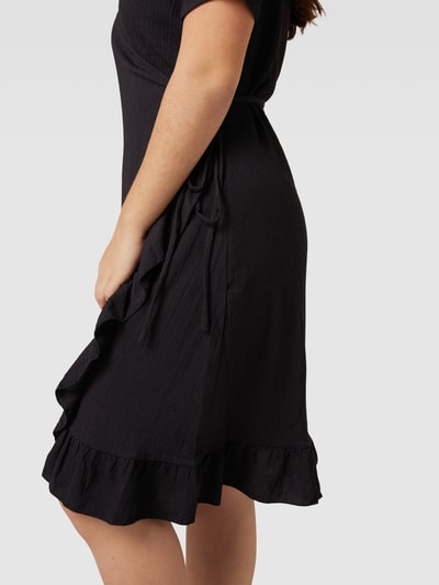 Vero Moda Curve PLUS SIZE Knielanges Wickelkleid Modell 'HAYA' Black 3