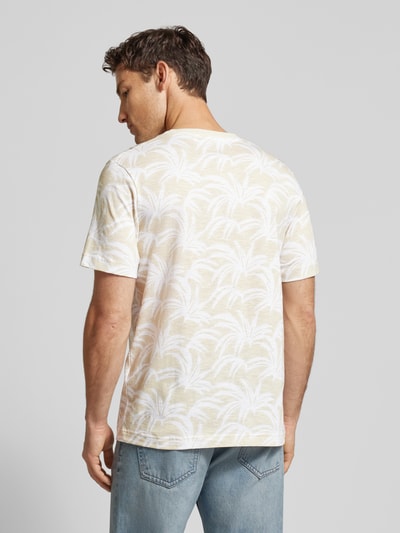 Tom Tailor T-shirt met all-over motief Offwhite - 5