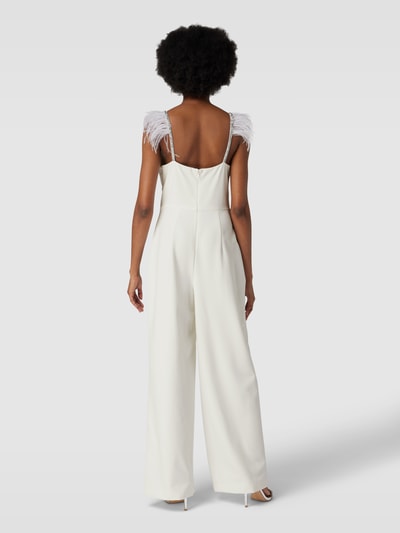 Adrianna Papell Jumpsuit mit Effektgarn Weiss 5