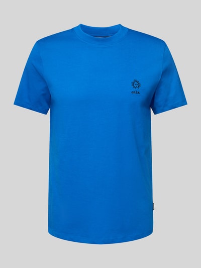Blend T-Shirt mit Motiv- und Statement-Stitching Modell 'JANUS' Jeansblau 2