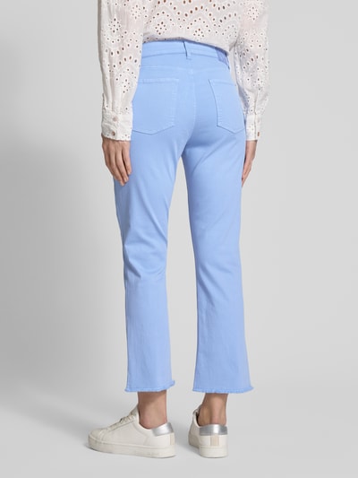 Raffaello Rossi Regular fit jeans met franjes Rookblauw - 5