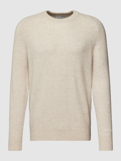 SELECTED HOMME Strickpullover mit gerippten Abschlüssen Modell 'RAI' Offwhite 2