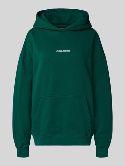 Pegador Oversized Hoodie mit Logo-Stitching Modell 'Clarita' Dunkelgruen 2
