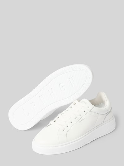 Produktfoto, Sneaker aus echtem Leder mit Logo-Print von Copenhagen in Weiß, abgerundete Passform, Schnürverschluss, strukturierte Sohle, Herrenmodell, Absatzhöhe 4 cm, Schafthöhe 9 cm, Schaftweite 10 cm