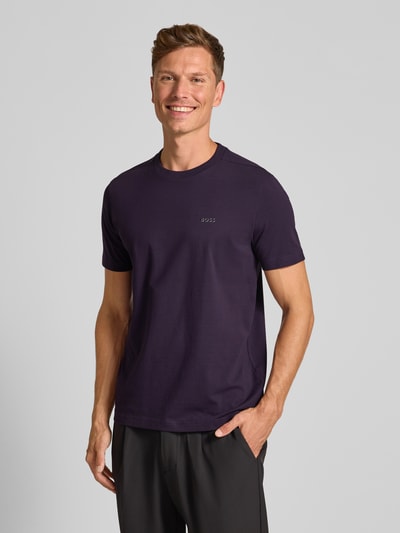 BOSS Green Regular Fit T-Shirt aus Baumwoll-Mix Modell 'TEE' Purple 4