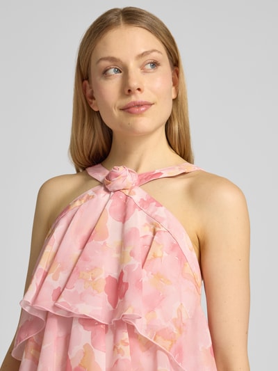 VERO MODA Ausgestelltes Cocktailkleid mit Volants Modell 'FELICIA' Rose 3