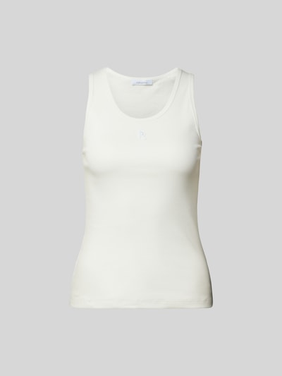 Rabanne Tanktop in Ripp-Optik Weiss 2