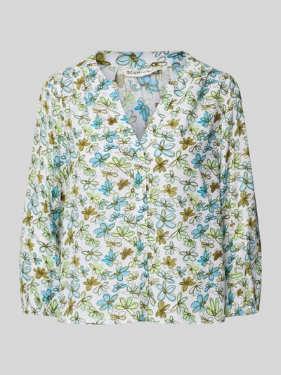 Tom Tailor Denim Loose Fit Bluse mit Allover-Muster Offwhite 2