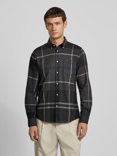 Barbour Koszula casualowa o kroju tailored z czystej bawełny Grafitowy 4