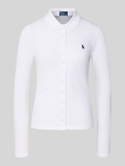 Polo Ralph Lauren Slim fit poloshirt met labelstitching Wit - 2