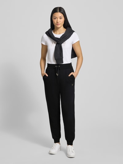 ARMANI EXCHANGE Spodnie dresowe z elastycznym ściągaczem Czarny 1