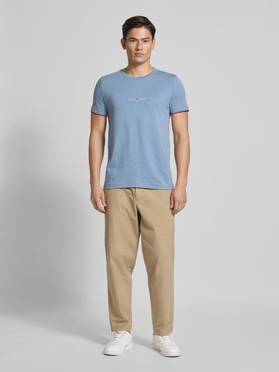Tommy Hilfiger Slim Fit T-Shirt aus reiner Baumwolle Hellblau 1