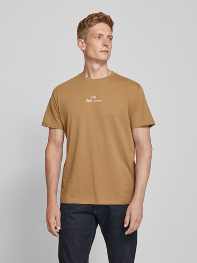 Polo Ralph Lauren Regular Fit T-Shirt mit Label-Stitching Camel 4