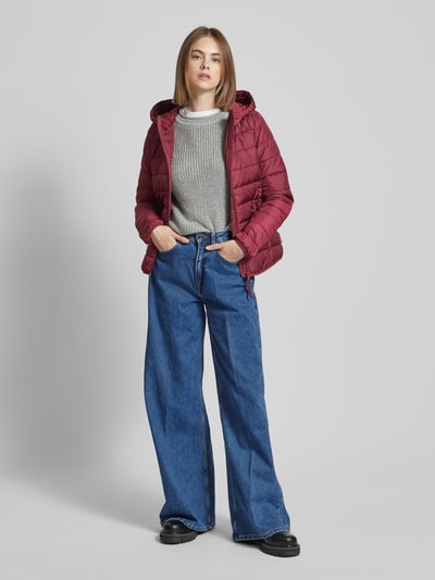 Tom Tailor Denim Steppjacke mit Kapuze Bordeaux 1