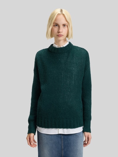 HUGO Oversized Strickpullover aus Woll-Alpaka-Mix Modell 'SLOOSSY' Dunkelgruen 4