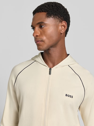 BOSS Bluza o kroju regular fit z mieszanki bawełny Złamany biały 3