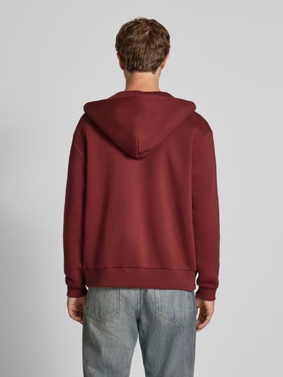 REVIEW Bluza rozpinana o kroju regular fit z aplikacją z logo Rdzawoczerwony 5