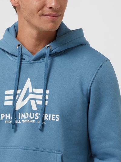 Alpha Industries Hoodie met labelprint Blauw - 3