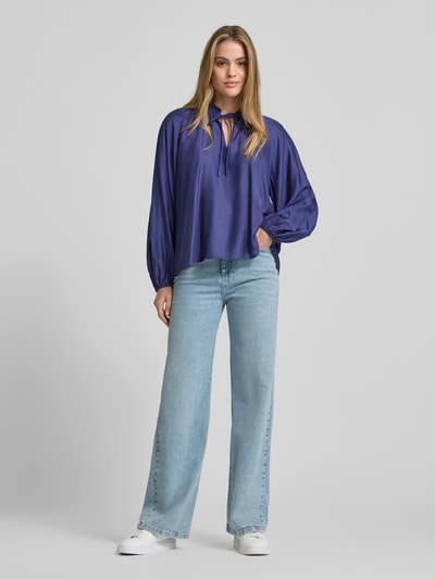 ICHI Regular Fit Bluse mit Schlüsselloch-Ausschnitt Modell 'KARLANI' Violett 1