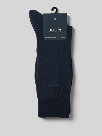 JOOP! Collection Sokken met logodetail, model 'PREMIUM ESSENTIAL' Donkerblauw - 3