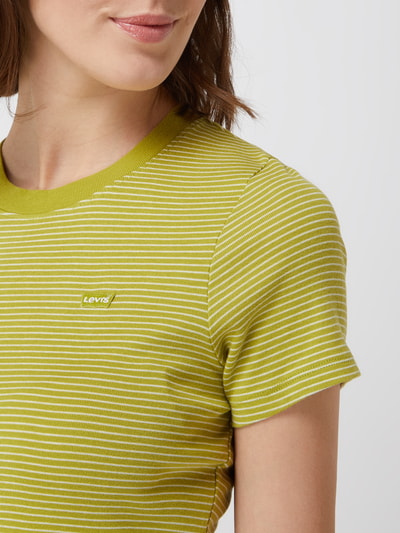 Levi's® T-shirt met streepmotief Lichtgroen - 3