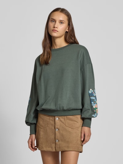 Only Regular Fit Sweatshirt aus Baumwoll-Mix Modell 'BROOKE' Schilf 4