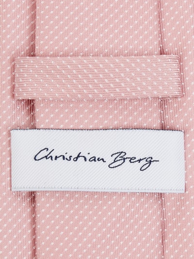 Christian Berg Men Seidenkrawatte mit Polka Dots Rose 2