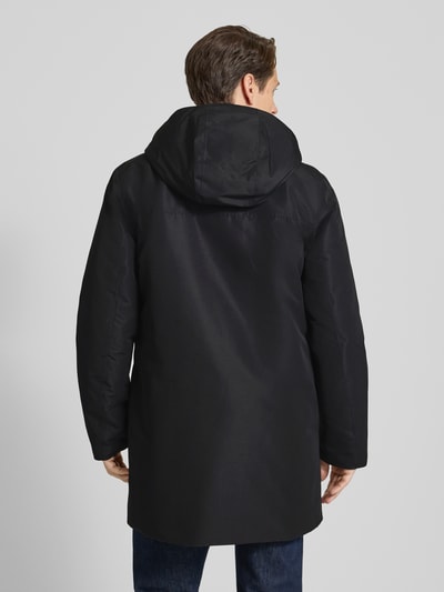 Geox Regular fit parka met capuchon, model 'DORAY' Zwart - 5