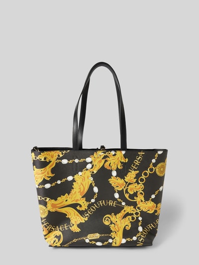 Versace Jeans Couture Shopper mit Label- und Motiv-Print Black 1