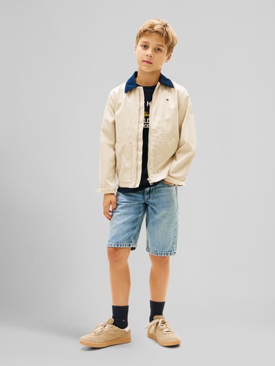 Tommy Hilfiger Kids regular fit jeansshorts van puur katoen Blauw - 1