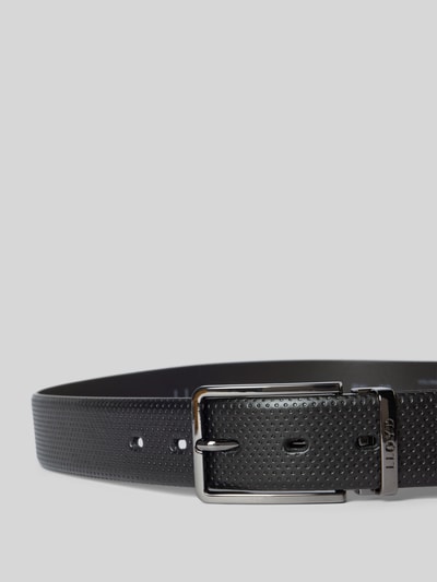 Lloyd Men's Belts Pasek z detalem z logo Czarny 2
