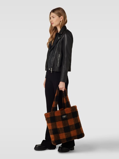 WOUF Shopper mit Allover-Muster Modell 'Brownie' Cognac 1